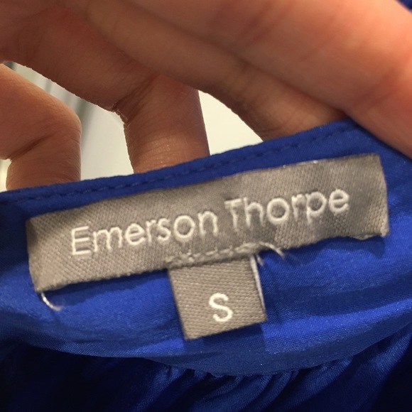 Emerson thorpe blue silk backless dress size s - Picture 6 of 7